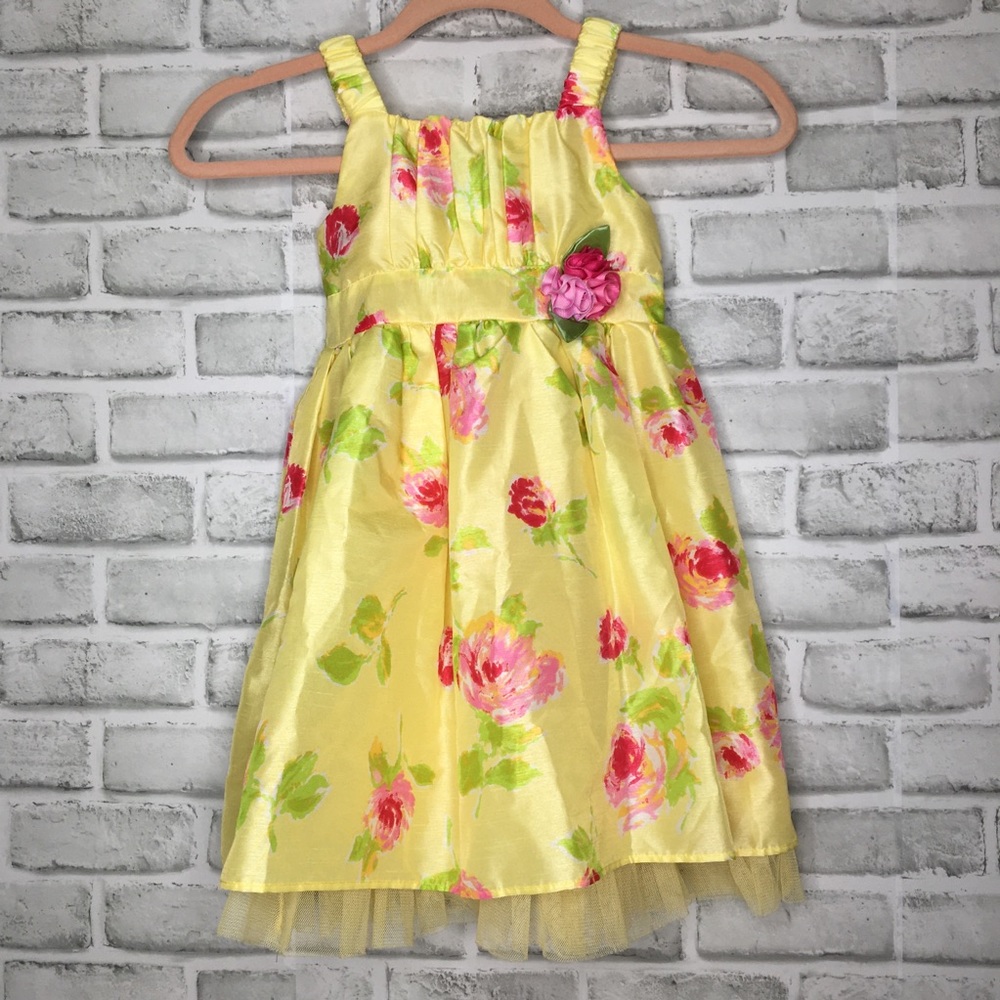 Youngland Dress Yellow Floral Size 4T